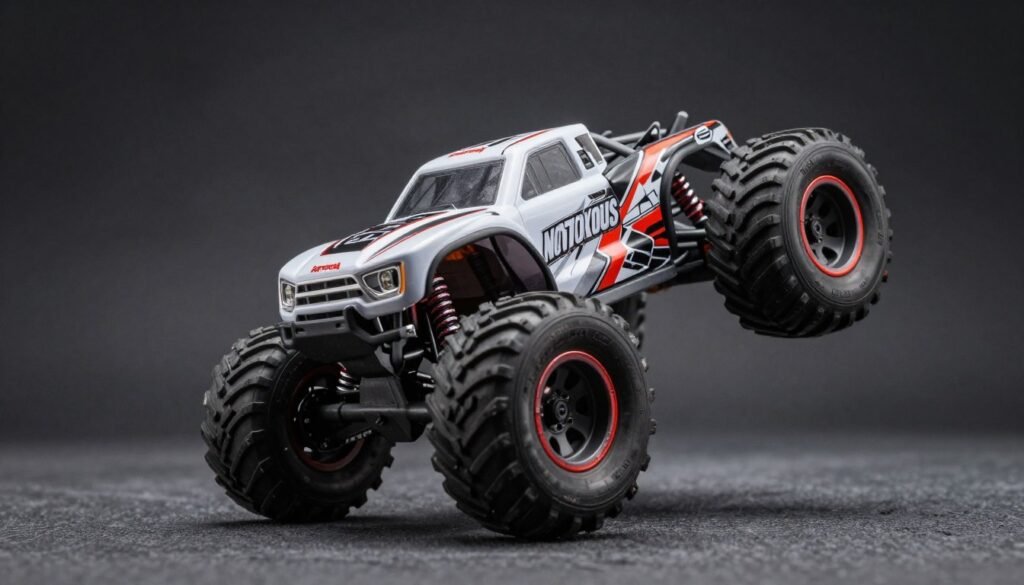 Arrma Notorious 6S performing a backflip stunt