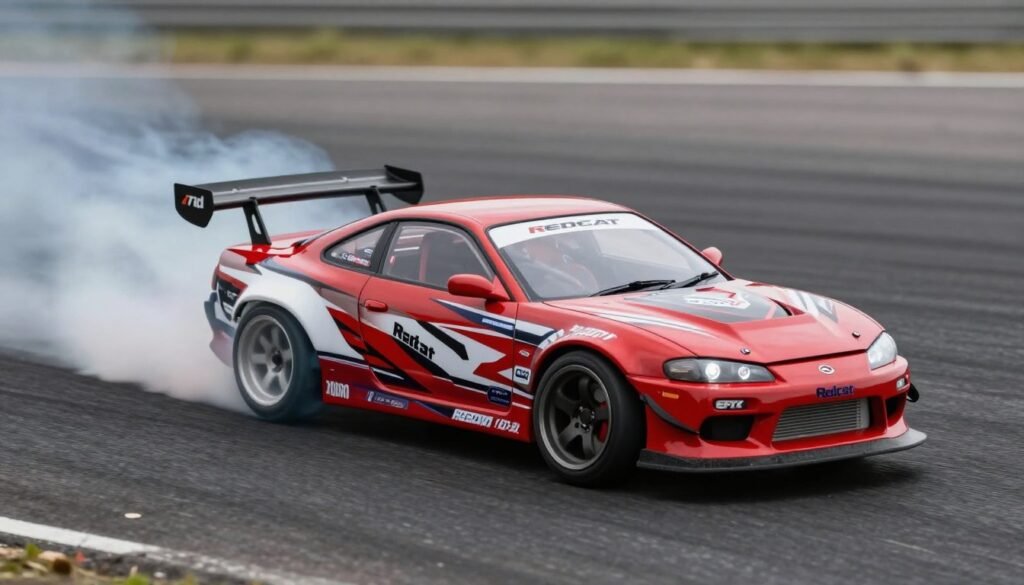 Redcat Racing Lightning EPX drifting on asphalt